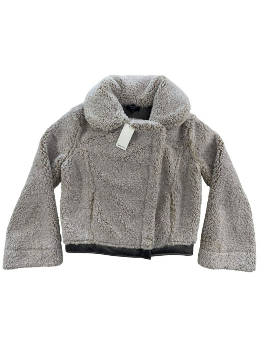 Splendid Faux Fur Sherpa Jacket In Oatmeal Women's Sz XS MSRP $248 DEFECT/NEW